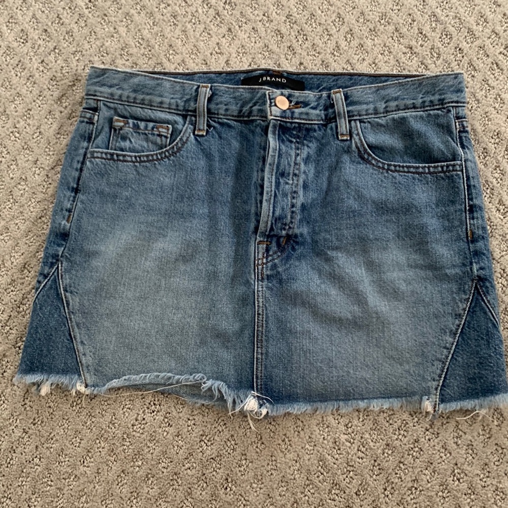 J Brand Cut-Off Denim Skirt